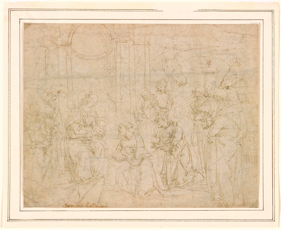 Bartolomeo Di Giovanni - Reworked facsimile print of his Adoration of the Magi, 2017.271