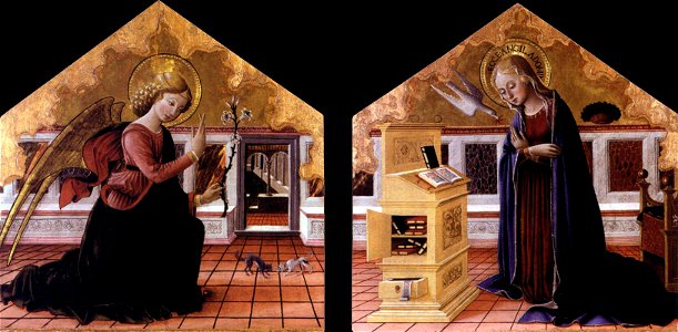 Bartolomeo Caporali - Annunciation - WGA04050