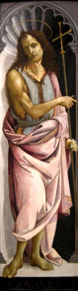 'Saint John the Baptist', tempera on panel painting by Bartolomeo di Giovanni, 1490s, Art Gallery of New South Wales