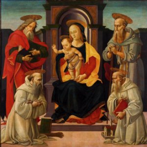Bartolomeo di Giovanni - Madonna and Child Enthroned with Saints 2011 CKS 08007 0020