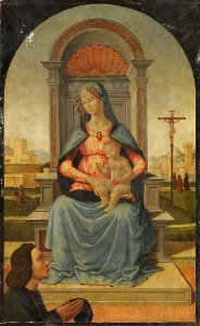 Bartolomeo di Giovanni (Umkreis) - Maria mit Kind - WAF 543 - Bavarian State Painting Collections. Free illustration for personal and commercial use.