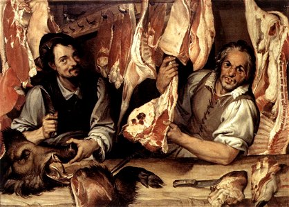 Bartolomeo Passerotti - The Butcher's Shop - WGA17071. Free illustration for personal and commercial use.
