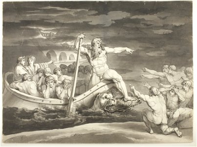 Bartolomeo Pinelli - Charon's Boat