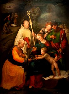Bartolomeo Ramenghi (1484-1542) - De Heilige Familie met Benedictus, Paulus en Maria Magdalena (1525) - Bologna Pinacoteca Nazionale - 26-04-2012 9-14-39