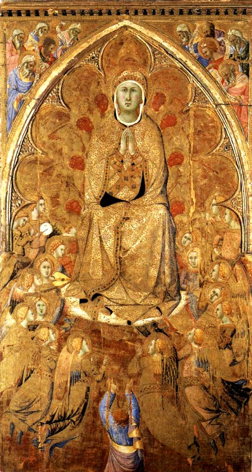 Bartolommeo Bulgarini - The Virgin of the Assumption with St Thomas Receiving the Girdle - WGA03683