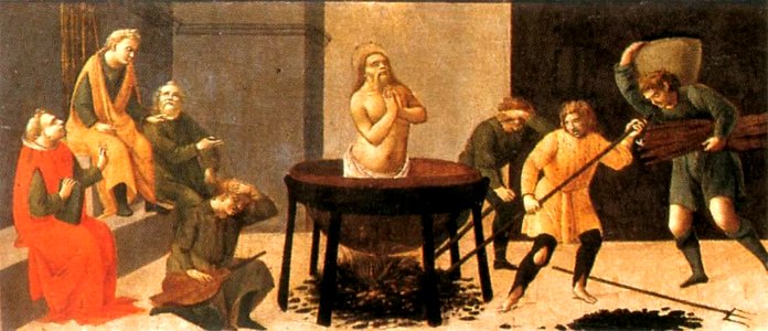 Bartolomeo Di Giovanni - Predella - Martyrdom of St John - WGA01344