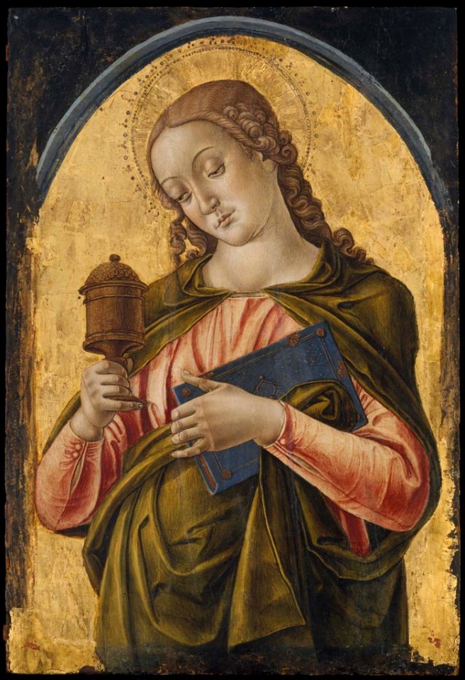 Bartolomeo Vivarini Santa Maria Magdalena Boston MFA 1475. Free illustration for personal and commercial use.