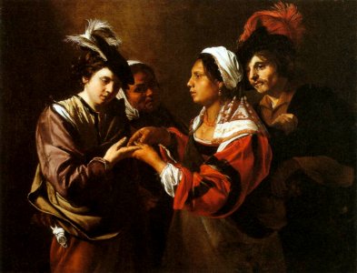 Bartolomeo Manfredi - Gypsy Fortune Teller - WGA13926