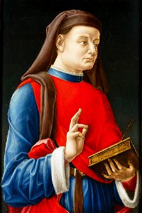 Bartolomeo Vivarini - De heilige Cosmas (of Damianus). Free illustration for personal and commercial use.