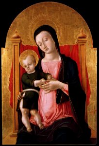 Bartolomeo Vivarini, madonna col bambino del museo correr