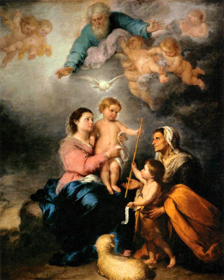 Bartolomé Esteban Perez Murillo - The Holy Family (The Seville Virgin) - WGA16379