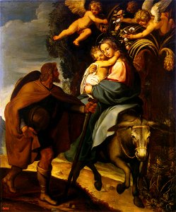 Bartolomé Carducho - The Flight into Egypt - WGA04209. Free illustration for personal and commercial use.