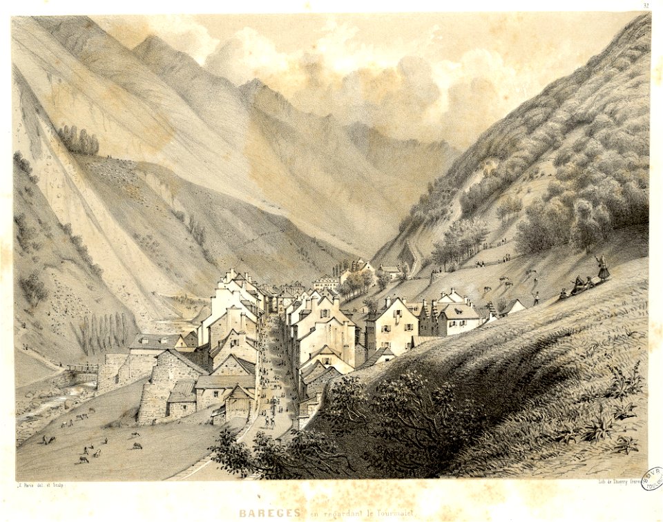Barèges en regardant le Tourmalet (Hautes-Pyrénées) - Fonds Ancely - B315556101 A PARIS 1 039