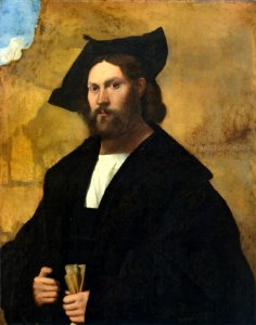 Marco Basaiti, Ritratto di gentiluomo in nero, 1521, Accademia Carrara, Bergamo