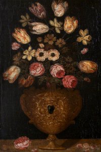 Bartolomé Pérez (1634-1693) (style of) - Still Life of Flowers in a Vase - 337039.2 - National Trust. Free illustration for personal and commercial use.
