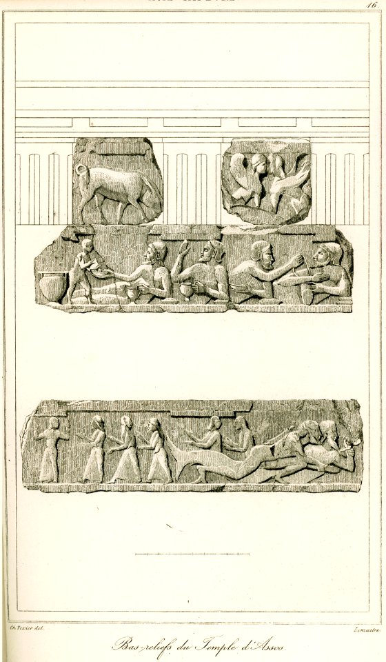 Bas-reliefs du Temple d'Assos - Texier Charles Félix Marie - 1882