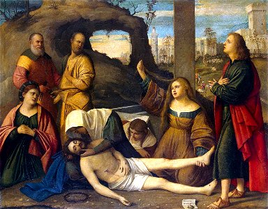 10 Marco Basaiti. Lamentation, 1527, State Hermitage Museum Sanct Petersburg, Russia. Free illustration for personal and commercial use.
