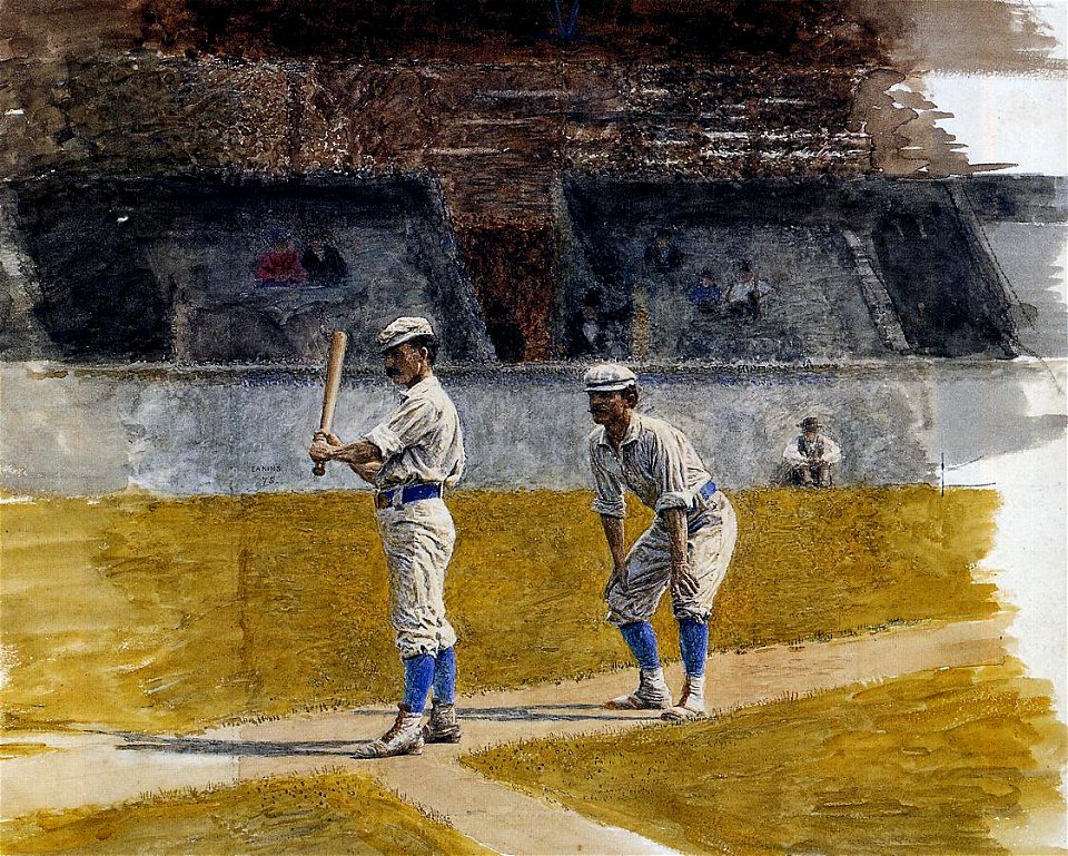 Baseball Players Practicing Thomas Eakins 1875