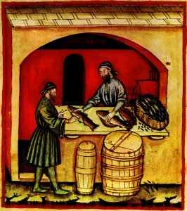 14-alimenti, pesci,Taccuino Sanitatis, Casanatense 4182.