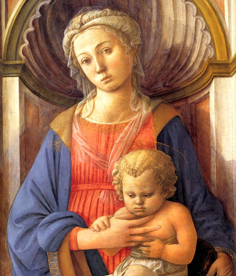 Fra Filippo Lippi - Madonna and Child (detail) - WGA13195