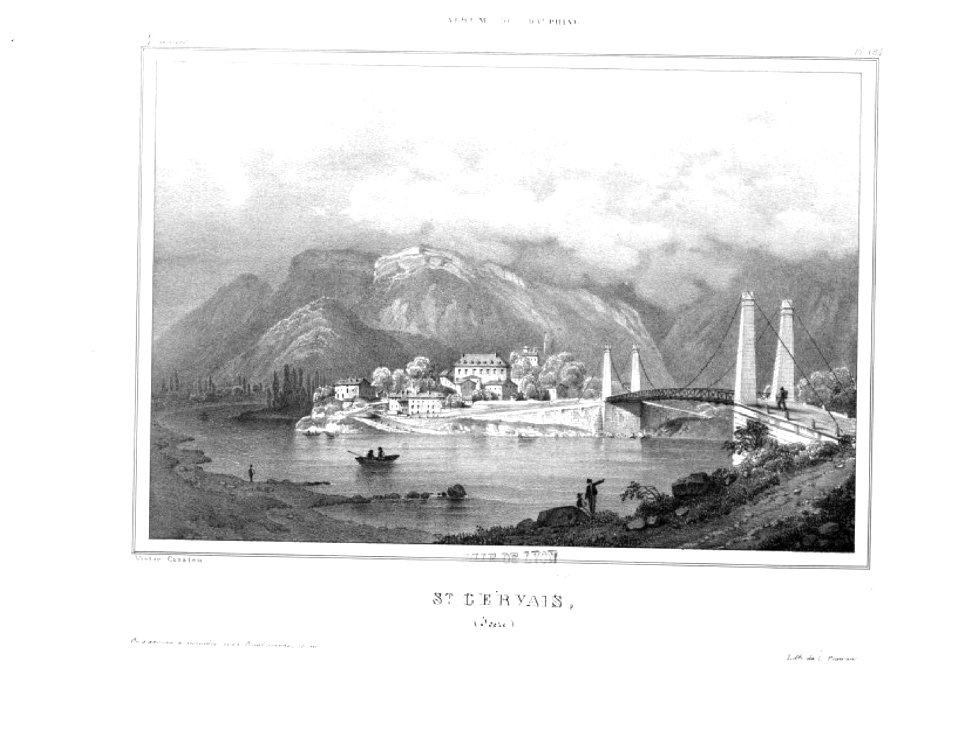 1420 album dauphiné, St Gervais (Isère), by VC