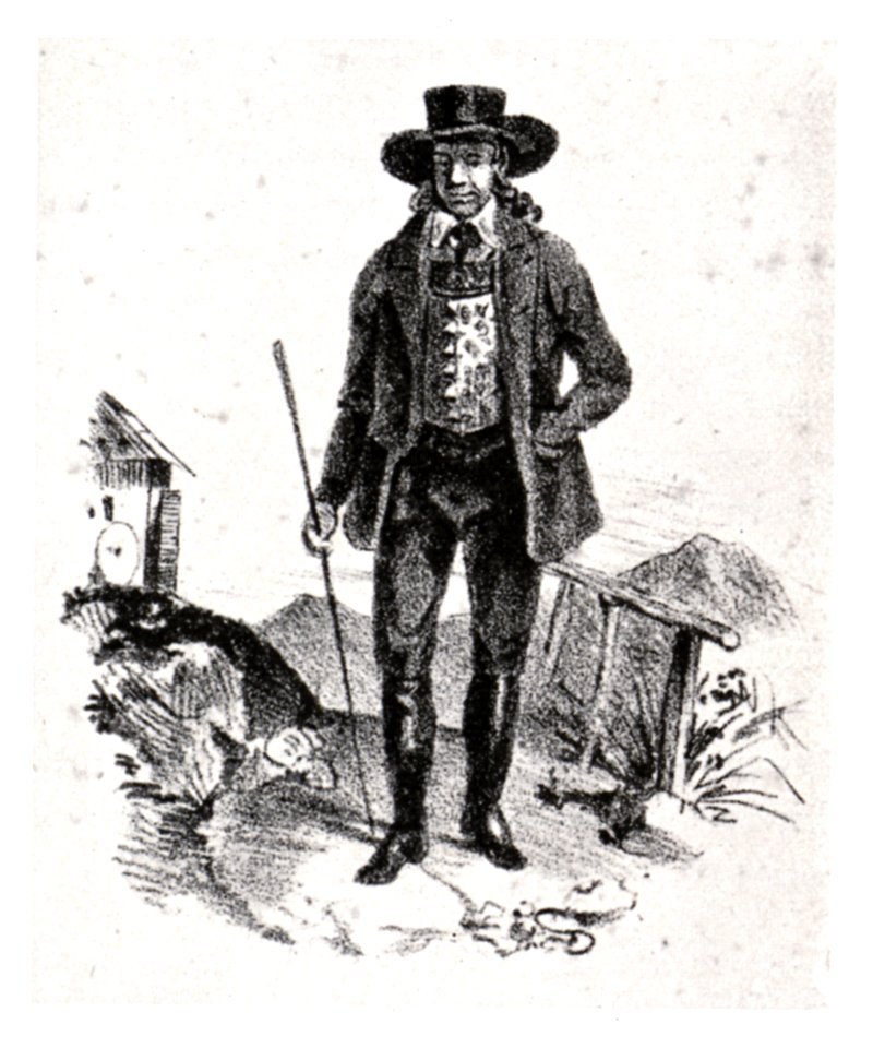 145 Bauer aus der Gegend Langenthal (nördl. von Marburg) - Lith. um 1860, Zeichner unbekannt