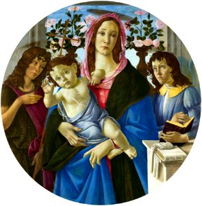 Botticelli Madonna and Child 03. Free illustration for personal and commercial use.