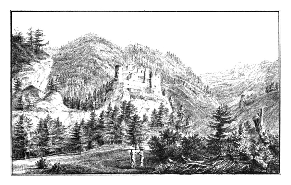 145 Ruine Kammerstein, Kammern - J.F.Kaiser Lithografirte Ansichten der Steiermark 1830