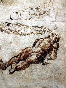 1460 Mantegna Drei Studien für den toten Christus British Museum anagoria