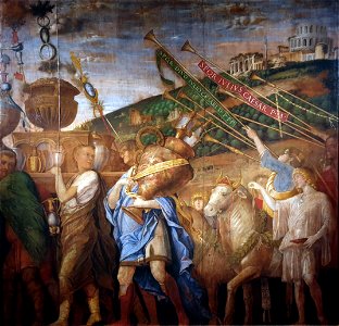 1490 Mantegna Der Triumphzug Caesars IV Vasenträger anagoria