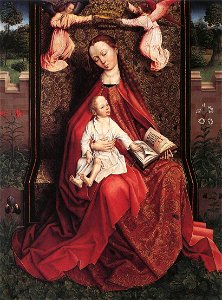 15th-century unknown painters - Virgin and Child Crowned by Two Angels - WGA23588