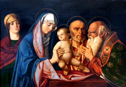 1495 Bellini Darbringung Christi im Tempel Gemäldegalerie Kat.Nr. 36 anagoria