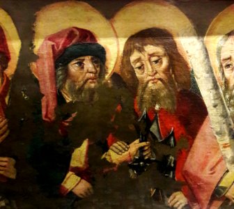 Anonymous Altar predella with Christ and Twelve Apostles (detail) 01