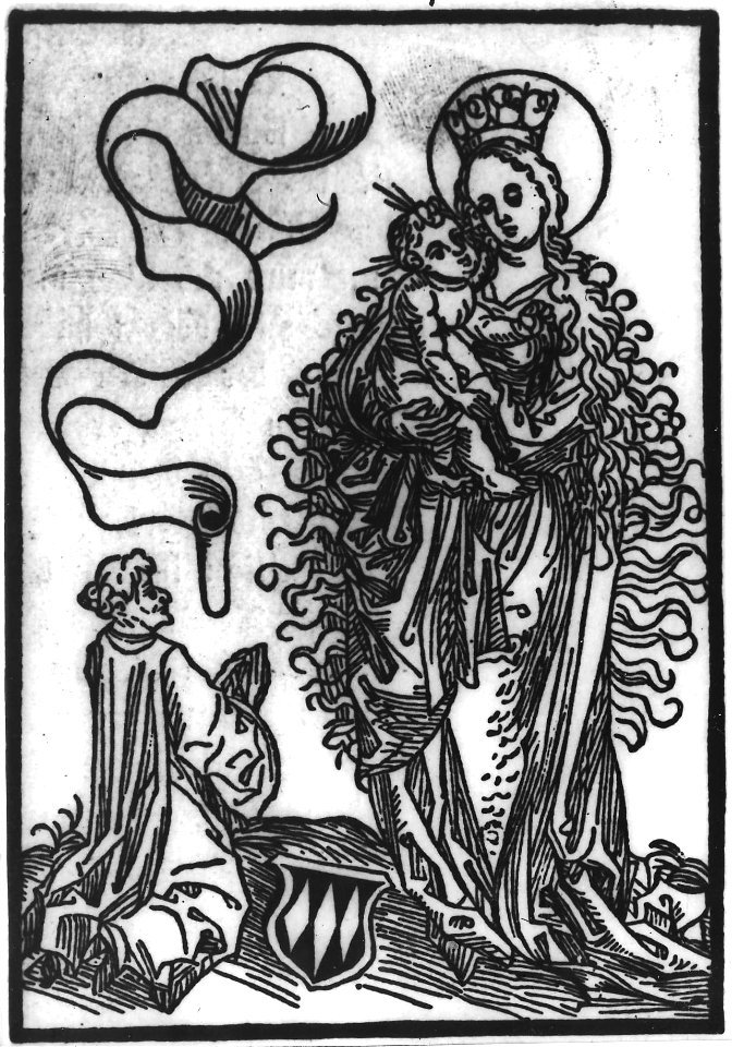 Maria mit Wappen von Bonstetten