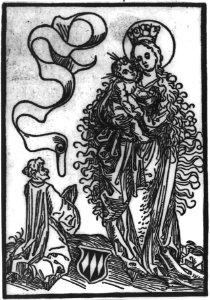 Maria mit Wappen von Bonstetten