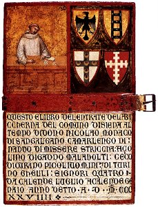 14th-century unknown painters - Don Niccolò da Sangalgano at His Collection Booth - WGA23894