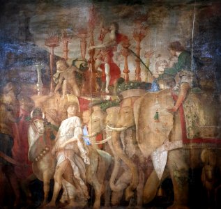 1490 Mantegna Der Triumphzug Caesars V Die Elefanten anagoria