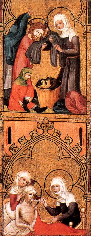 14th-century unknown painters - St Elizabeth Clothes the Poor and Tends the Sick - WGA23723