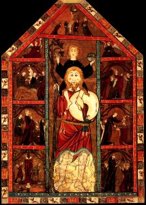 14th-century unknown painters - Retable of St Christopher - WGA24044. Free illustration for personal and commercial use.