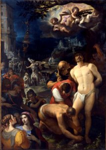 Wenzel Coebergher - Preparations for the martyrdom of St Sebastian. Free illustration for personal and commercial use.