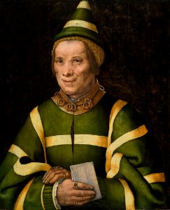 Jan Sanders van Hemessen (Attr) - Portrait of Elisabet, Court fool of Anne of Hungary. Free illustration for personal and commercial use.