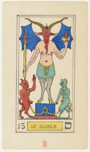 15 Le Diable, Oswald Wirth Tarot Deck 1889 BnF