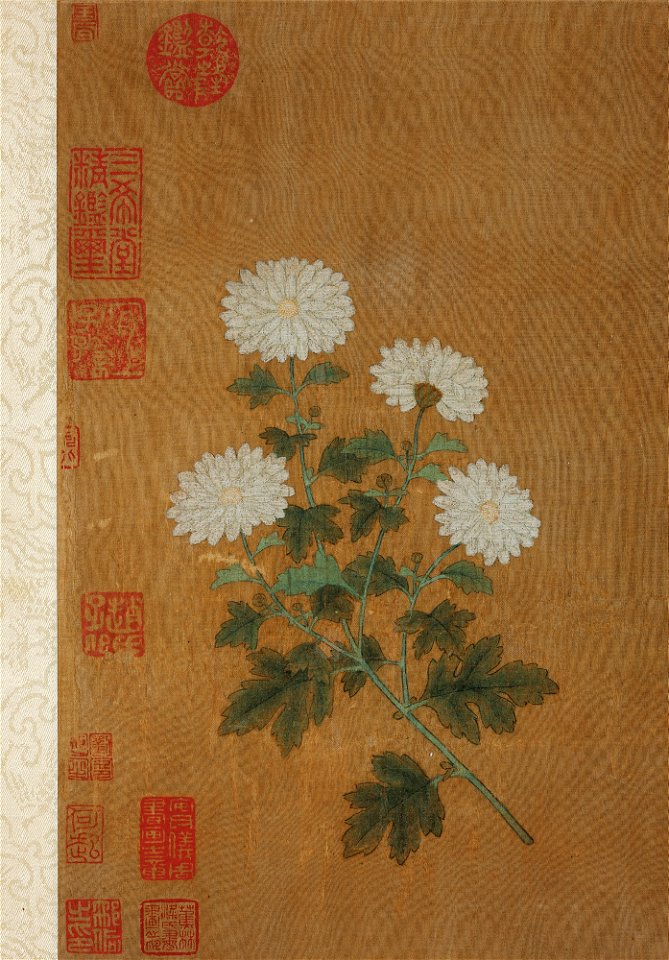 15 Zhao Mengfu. Ten Chrisantemums. 1300-1310 Section. Sotheby's