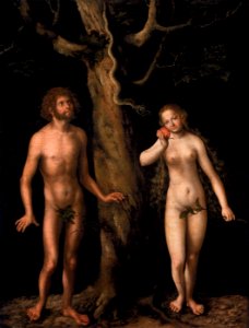 Lucas Cranach d.Ä. - Adam und Eva (Muzeum Narodowe, Warszawie)