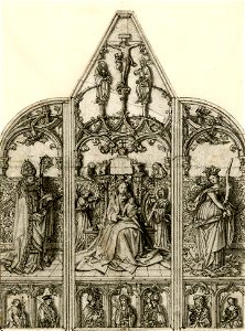 Holbein the Elder Altar design for the Augsburg Cathedral. Free illustration for personal and commercial use.