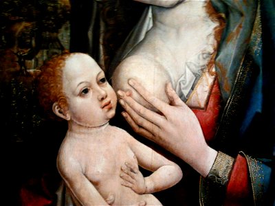 Netherlands Madonna nursing the Child (detail)
