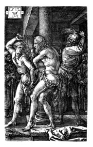 Dürer, Kupferstichpassion 06, Geißelung
