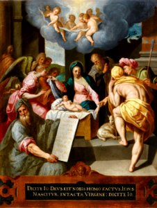 Jacob de Backer - The Nativity of Christ. Free illustration for personal and commercial use.