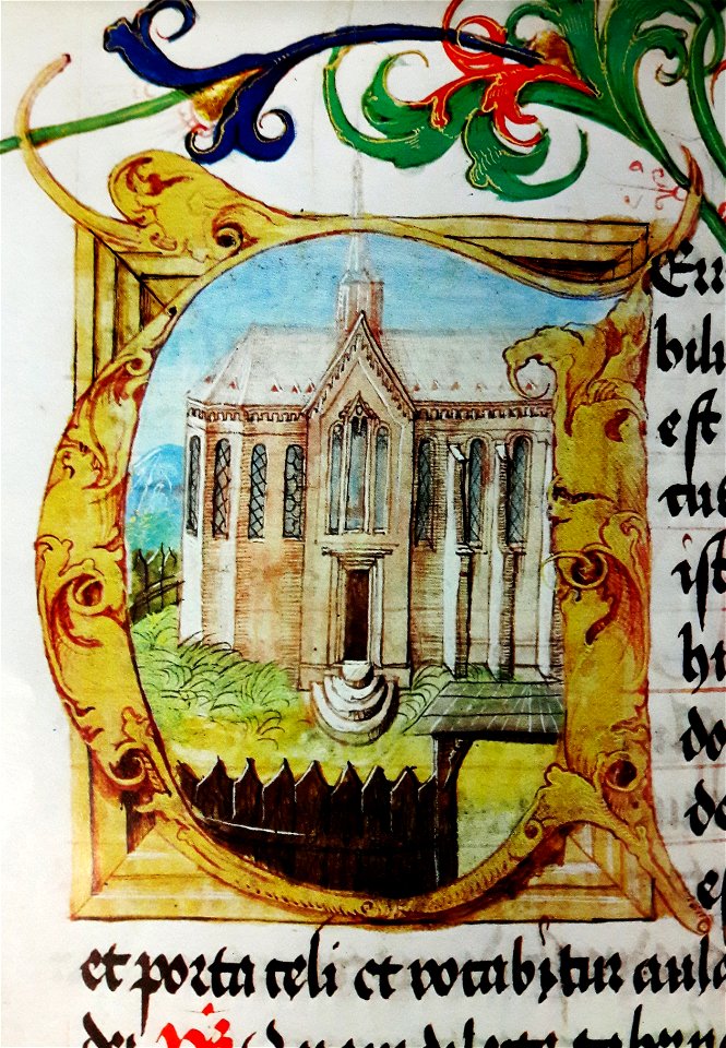 Ryczyński Initial with a Gothic church