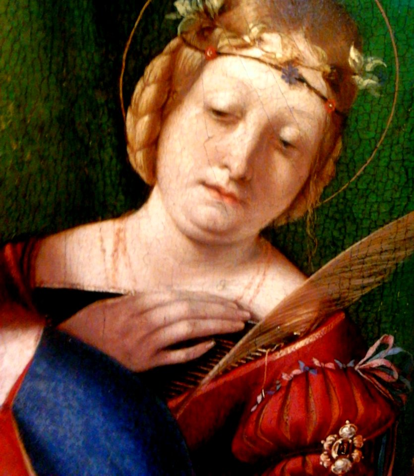 Lotto Adoration of the Child (detail)